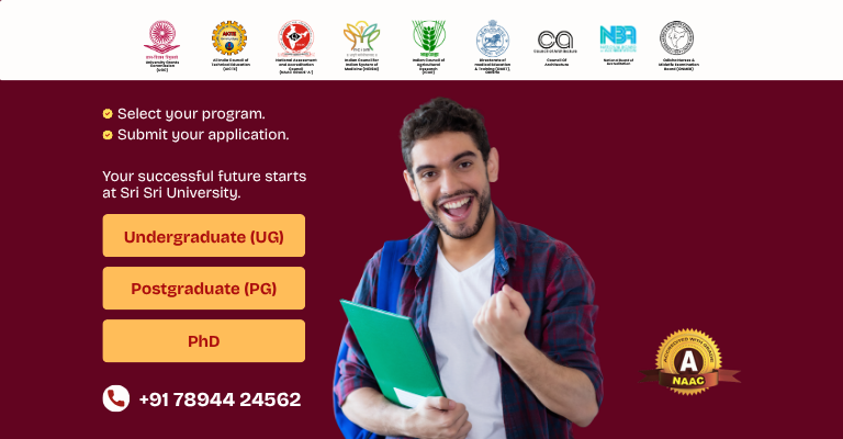 Sri Sri University Admissions Banner Mobile